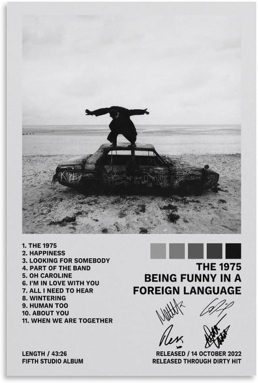 Album Cover Poster The 1975 Being Funny in A Foreign (Paper and Canvas) Art Poster Printing Print