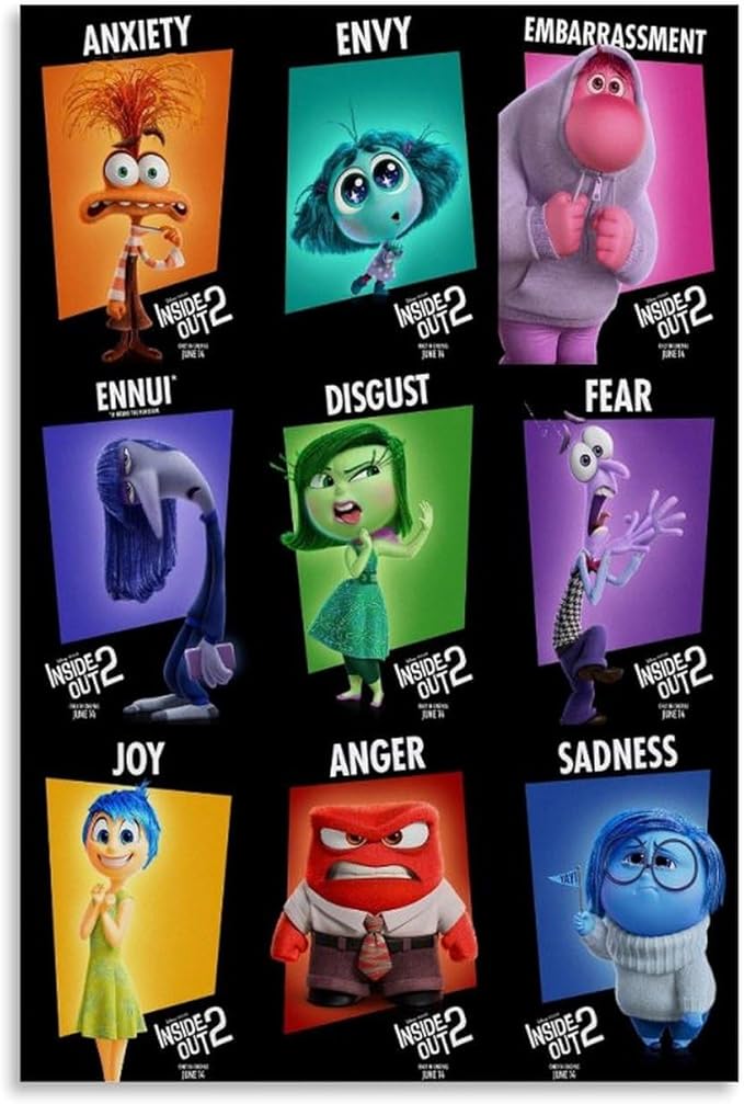 Inside Out 2 Movie Posters (Paper and Canvas) Art Poster Printing Print