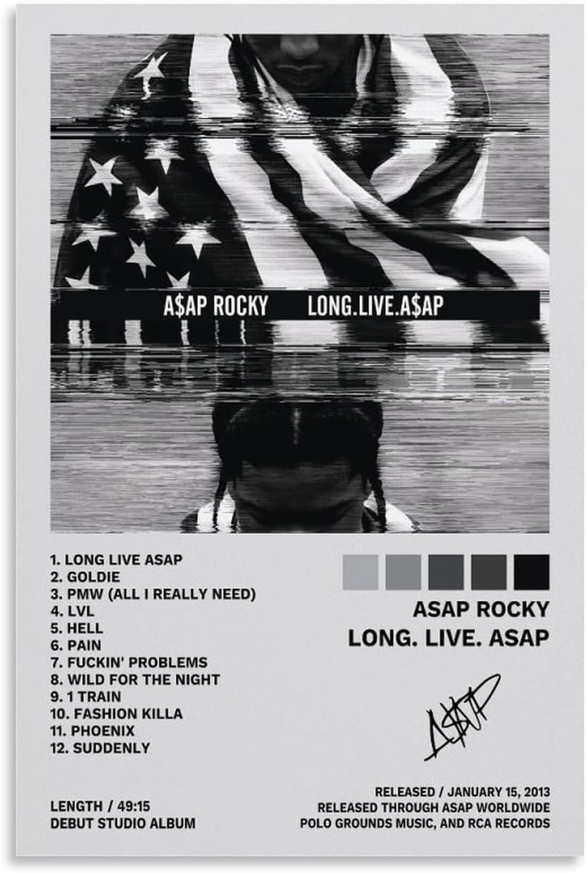 ASAP Poster Rocky Long. Live. ASAP Album Cover Poster Decorative Painting (Paper and Canvas) Art Poster Printing Print