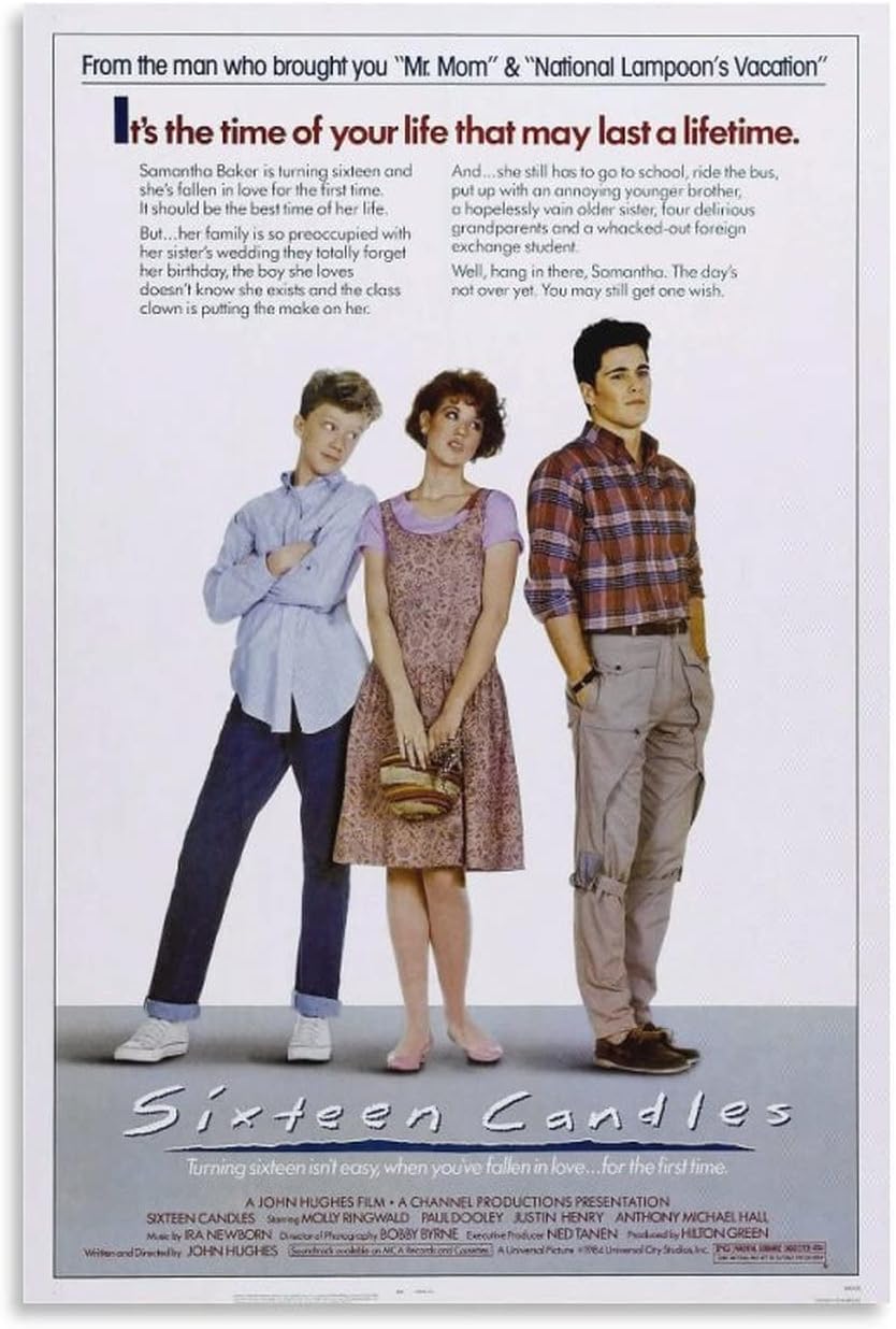 Sixteen Candles Movie Poster (Paper and Canvas) Art Poster Printing Print