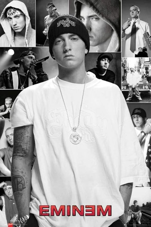 Eminem Collage Singer (Paper and Canvas) Art Poster Printing Print