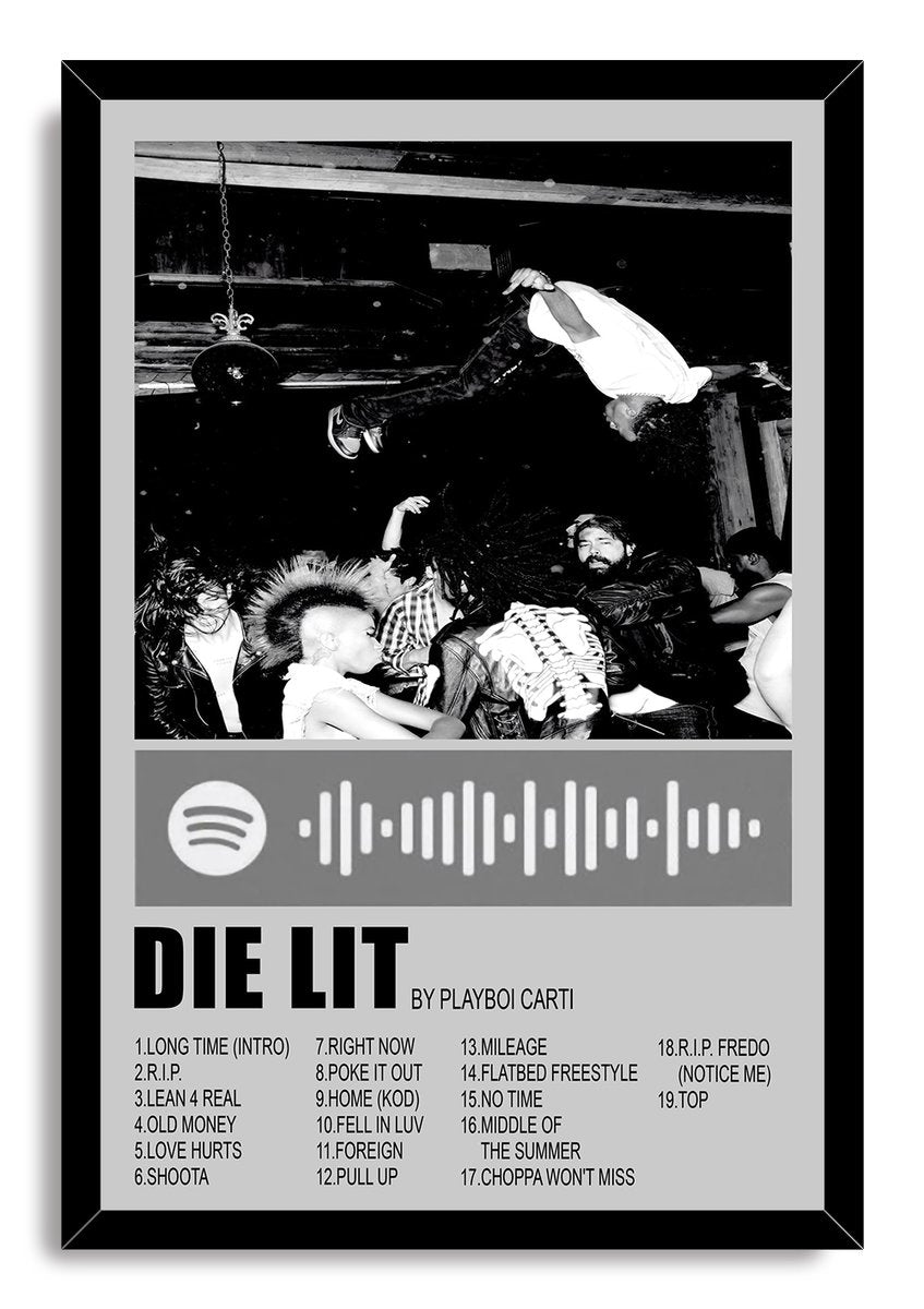 Playboi Carti Die Lit Album Art Decorative Painting (paper and canvas) art poster printing print