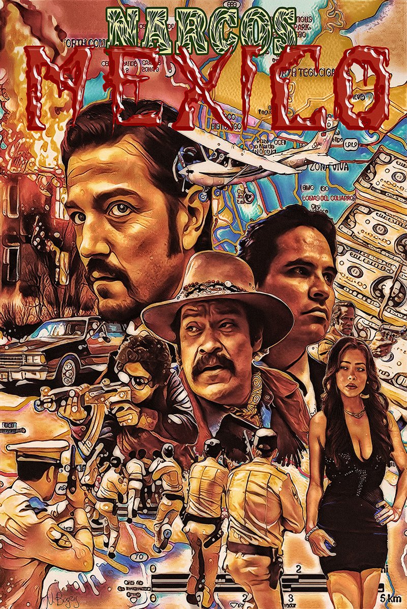 Narcos Mexico TV Series Characters Decorative Painting (paper and canvas) art poster printing print