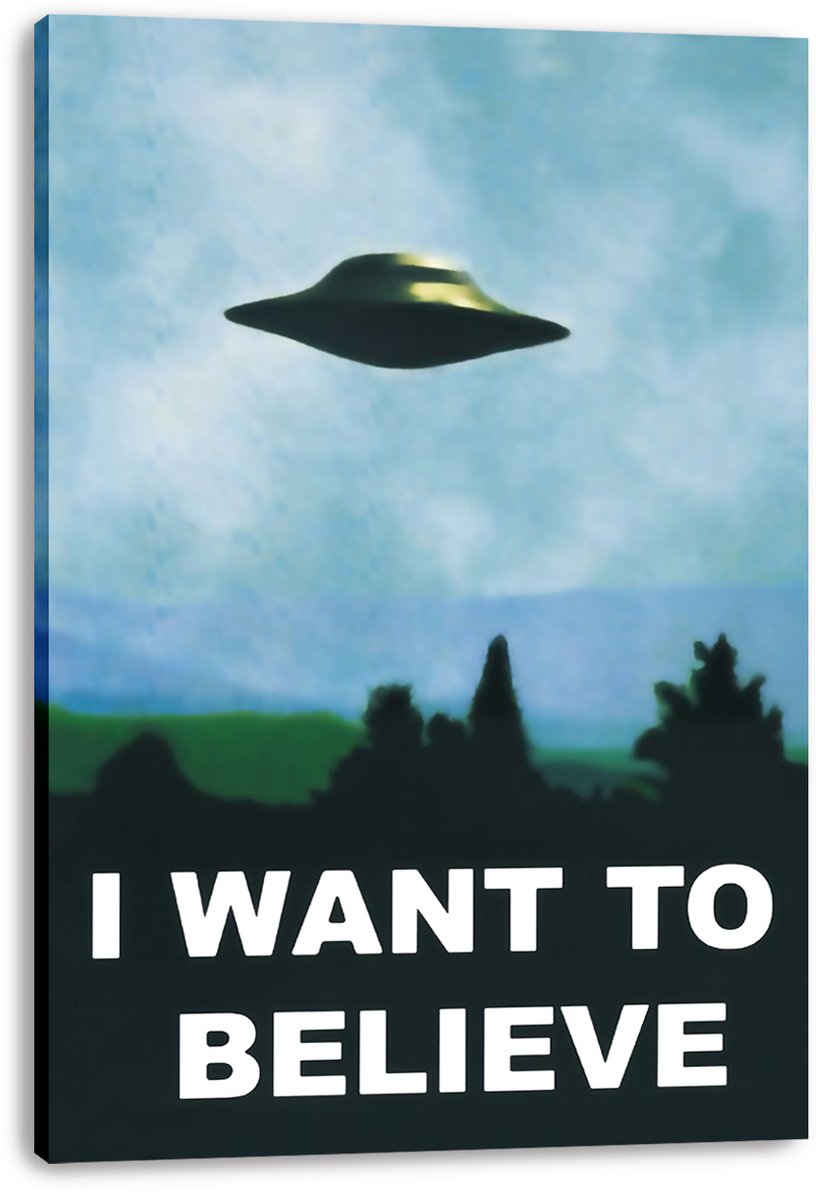 X-Files I Want To Believe UFO Decorative Painting (paper and canvas) art poster printing print