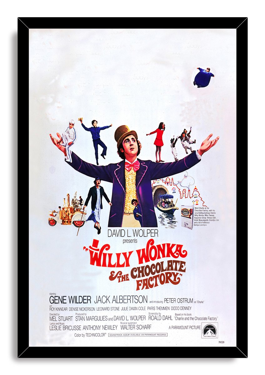 Willy Wonka & The Chocolate Factory Decorative Painting (paper and canvas) art poster printing print