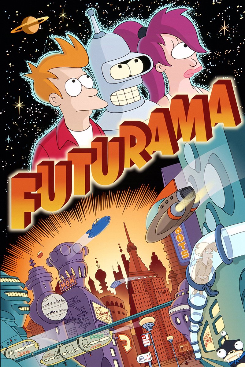 Futurama Characters and New New York City Decorative Painting (paper and canvas) art poster printing print