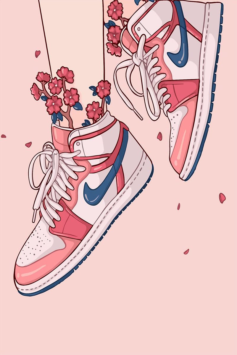 Floral Sneakers Decorative Painting (paper and canvas) art poster printing print