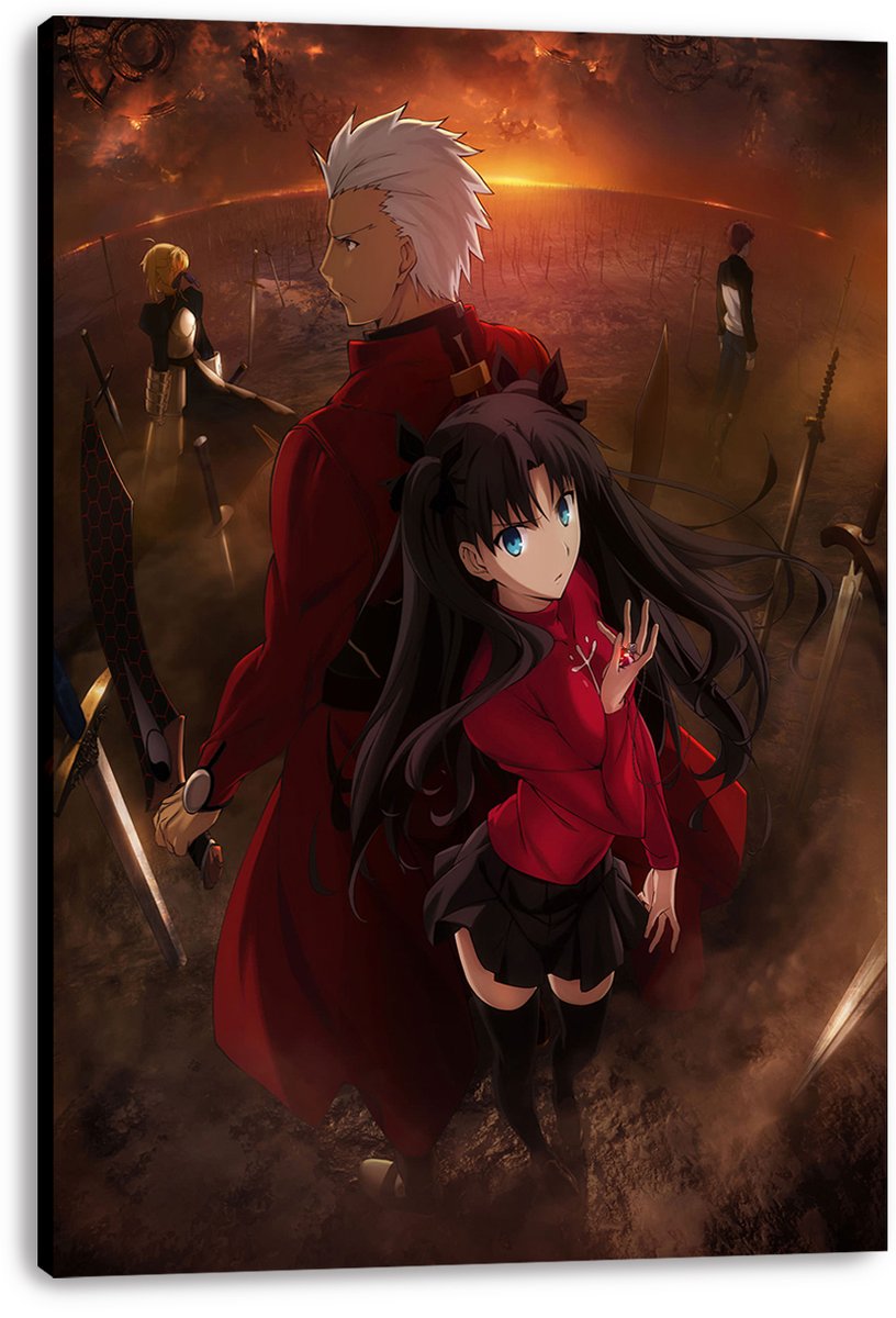 Fate/stay night Unlimited Blade Works Archer and Rin Decorative Painting (paper and canvas) art poster printing print