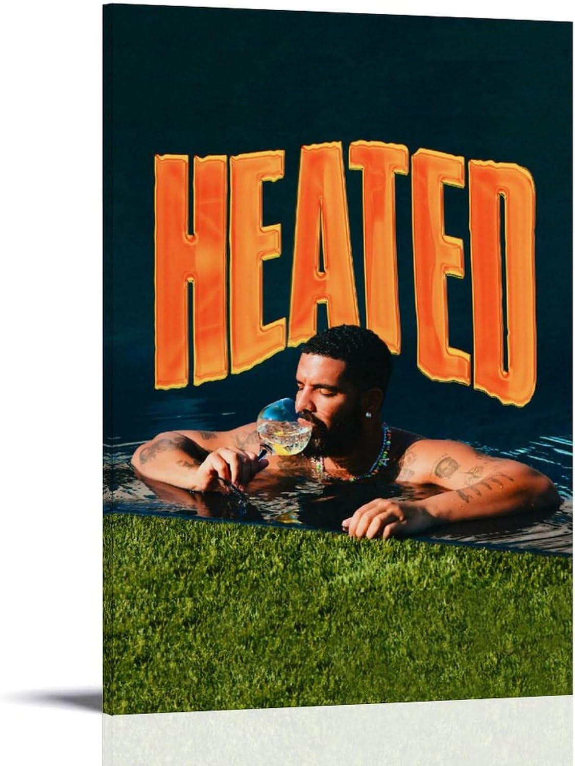 Drake Poster Heated Music for Room (paper and canvas) art poster printing print