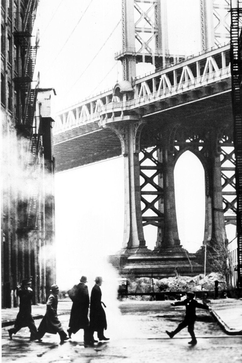 Manhattan Bridge City Street Vintage Photography Decorative Painting (paper and canvas) art poster printing print