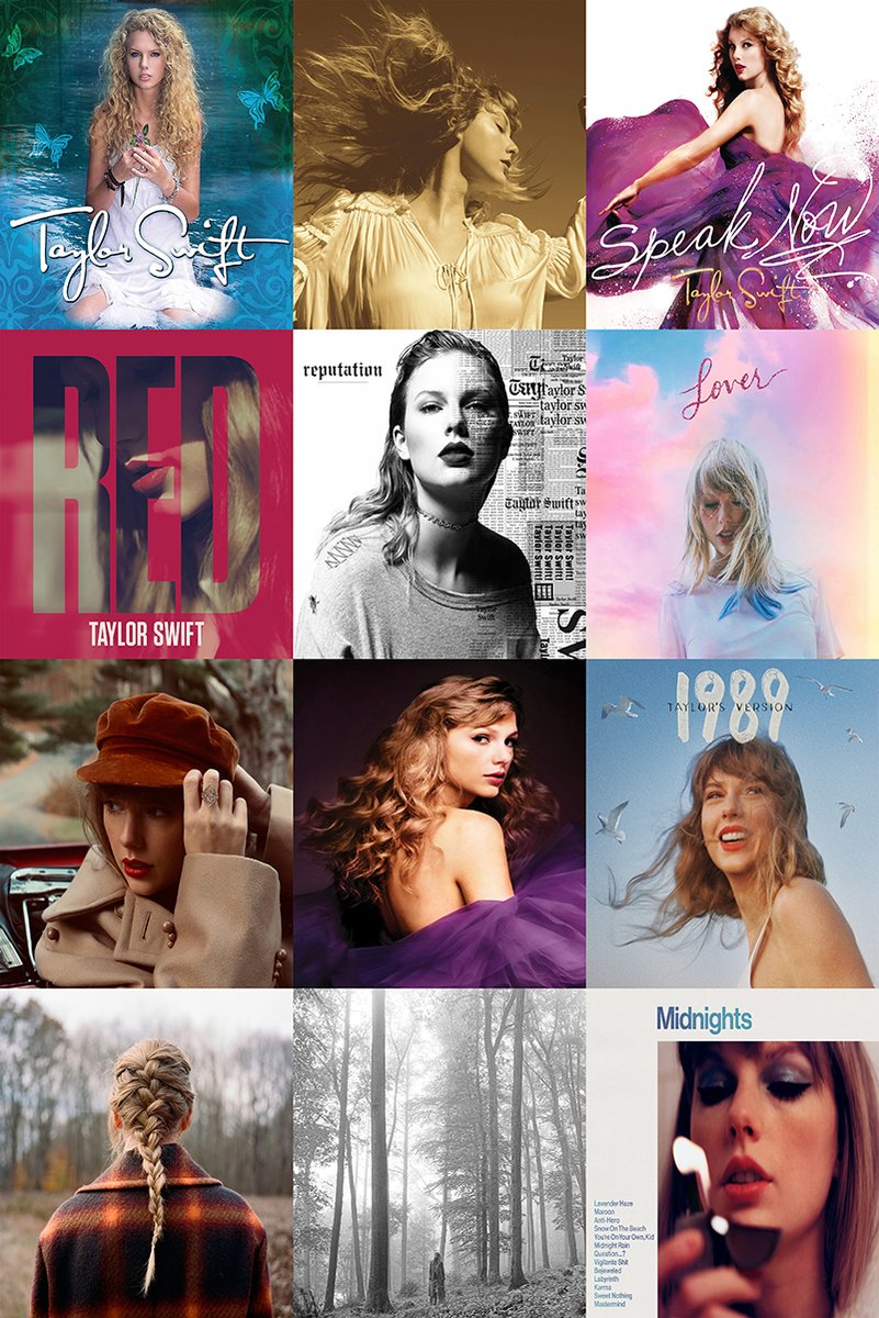 Taylor Swift Album Covers Decorative Painting (paper and canvas) art poster printing print