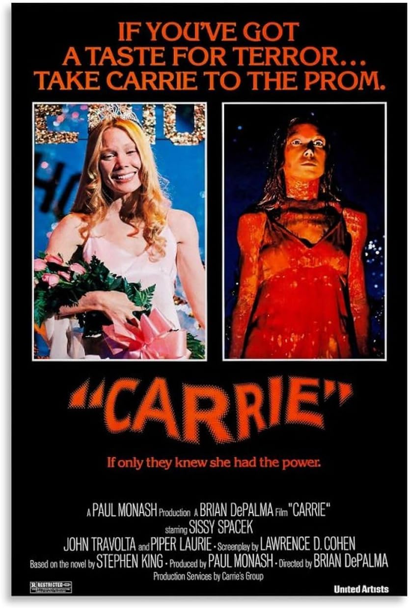 Carrie Movie Poster (Paper and Canvas) Art Poster Printing Print