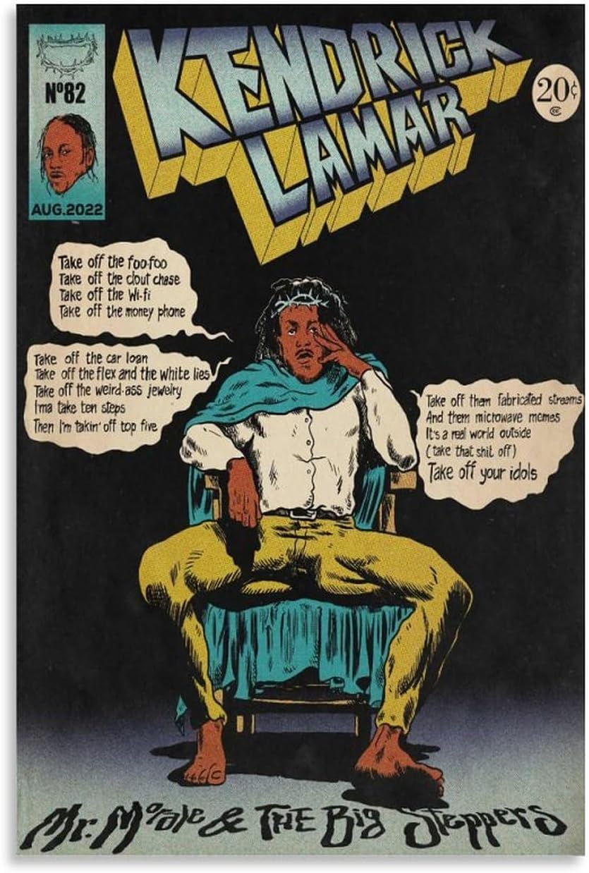 Kendrick Lamar Album Comics Art Poster(Paper and Canvas) Art Poster Printing Print
