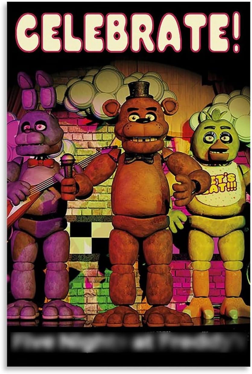 FNAF Poster Art And Wall Picture Print (Paper and Canvas) Art Poster Printing Print