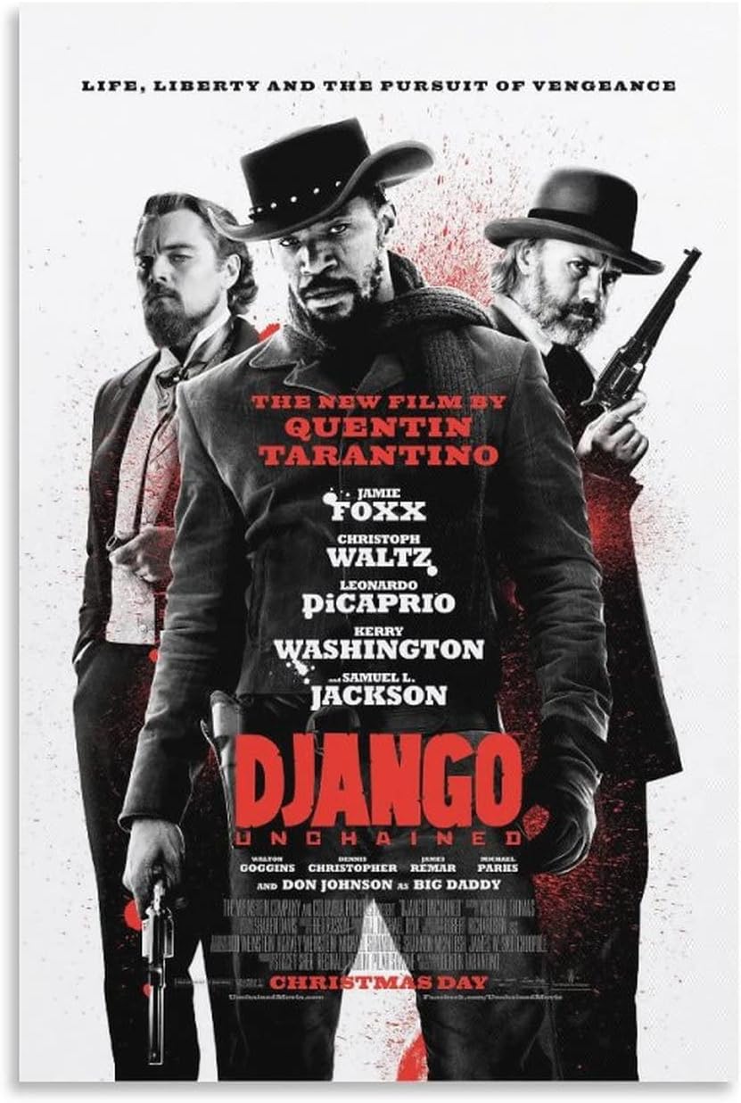 Django Unchained Movie Poster (Paper and Canvas) Art Poster Printing Print