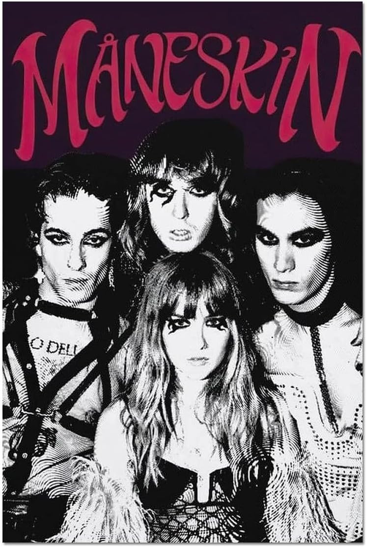 Maneskin Rock Band Poster Music Album Cover (Paper and Canvas) Art Poster Printing Print