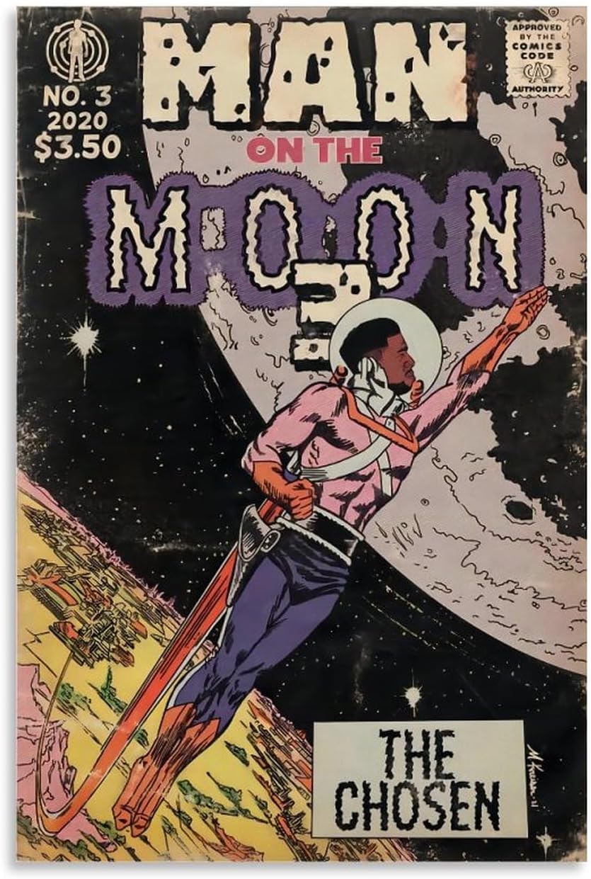 Kid Cudi Man On The Moon Album Comics Art Poster(Paper and Canvas) Art Poster Printing Print