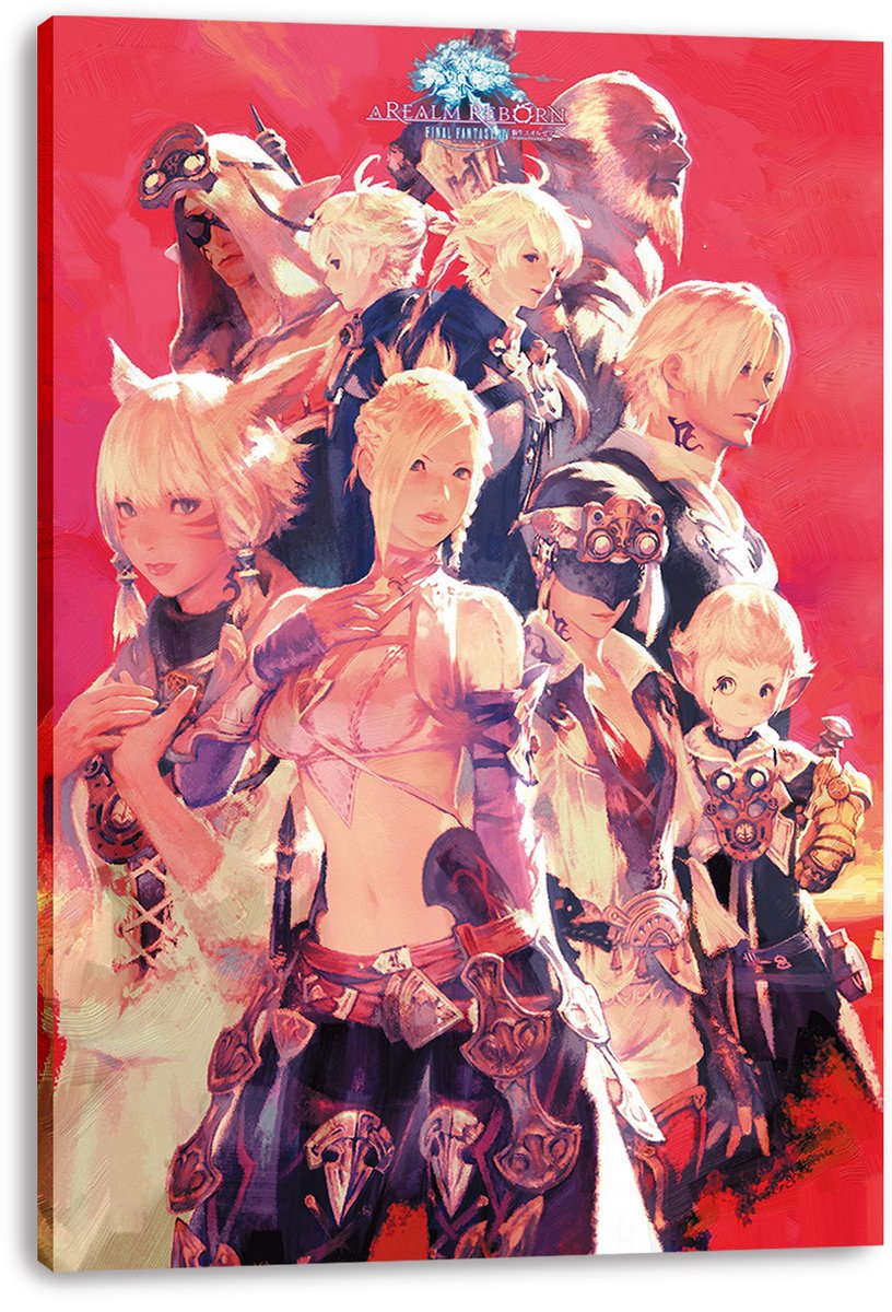 Final Fantasy XIV: A Realm Reborn Characters Decorative Painting (paper and canvas) art poster printing print