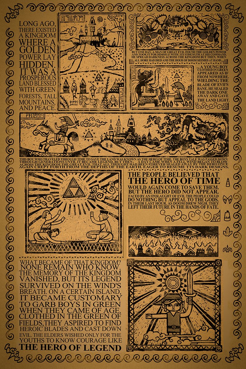 The Legend of Zelda Lore Decorative Painting (paper and canvas) art poster printing print