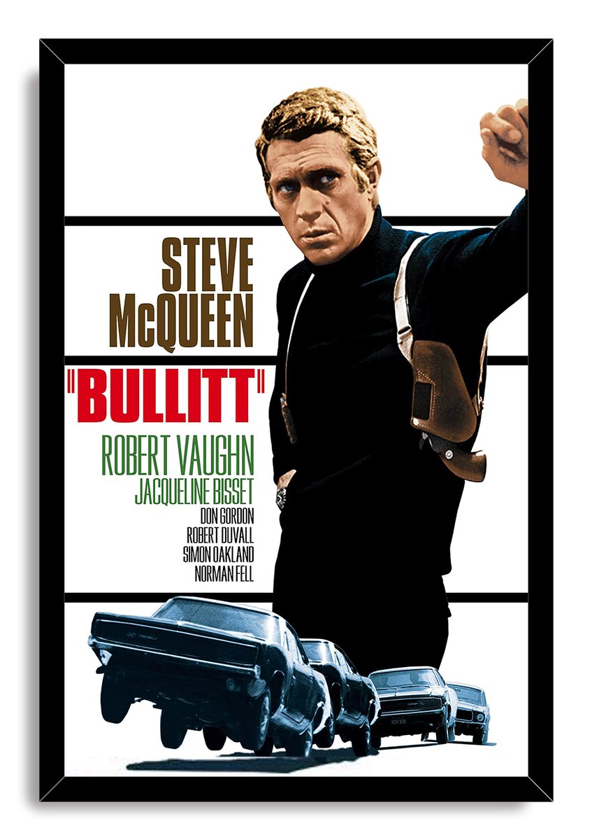 Bullitt Movie Steve McQueen Decorative Painting (paper and canvas) art poster printing print