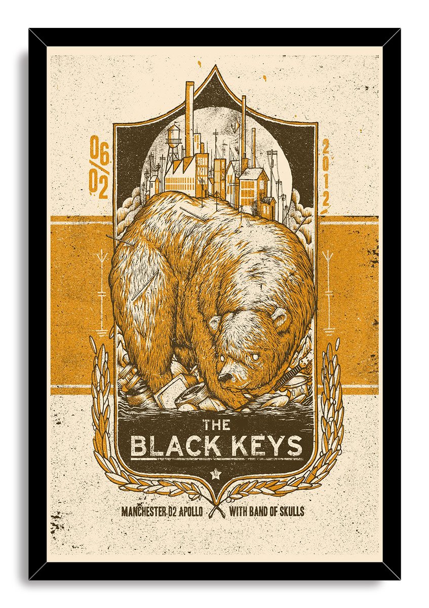 The Black Keys Bear Concert Decorative Painting (paper and canvas) art poster printing print