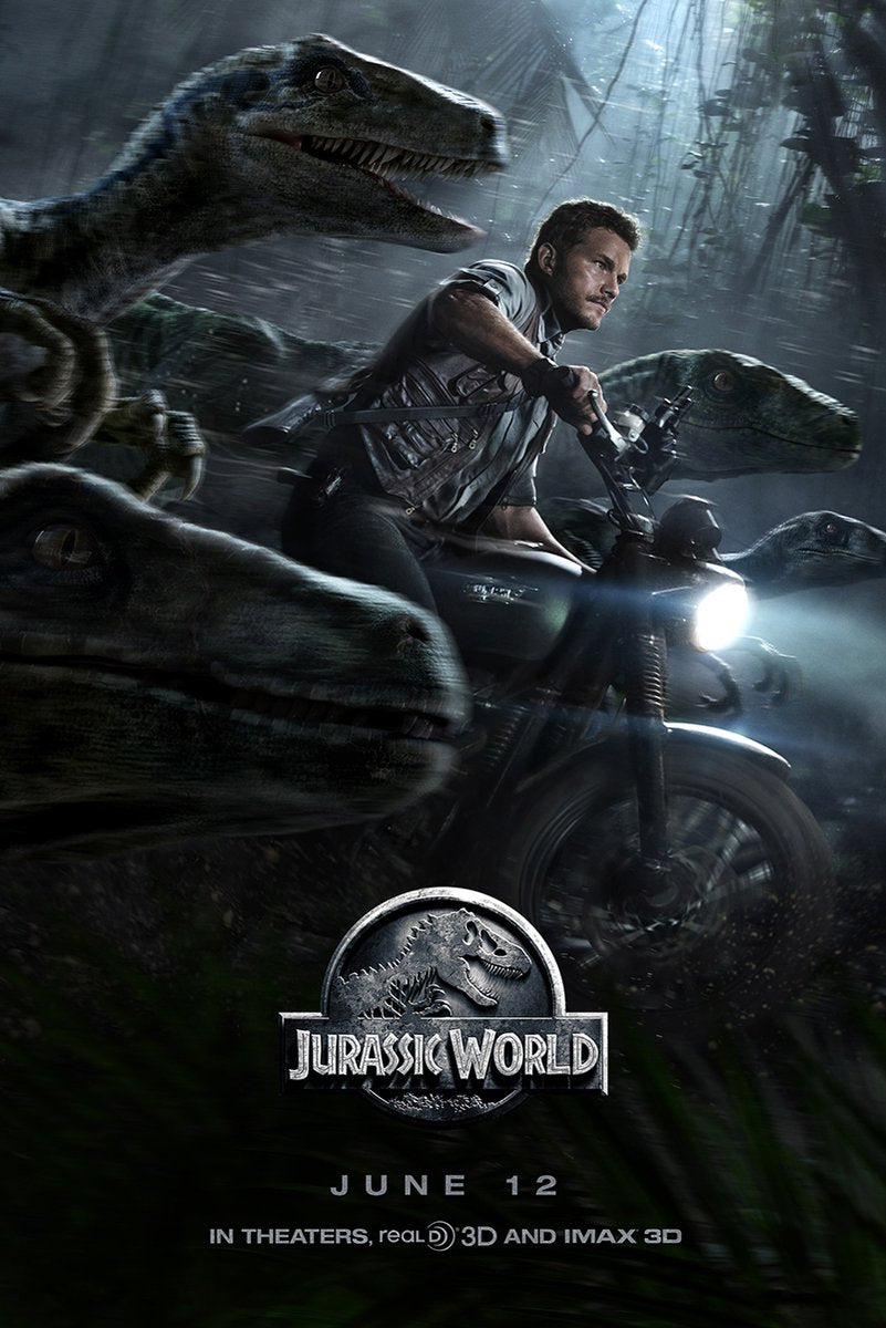 Jurassic World Chris Pratt and Velociraptors Decorative Painting (paper and canvas) art poster printing print