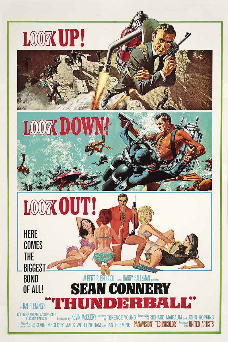 James Bond Thunderball Decorative Painting (paper and canvas) art poster printing print