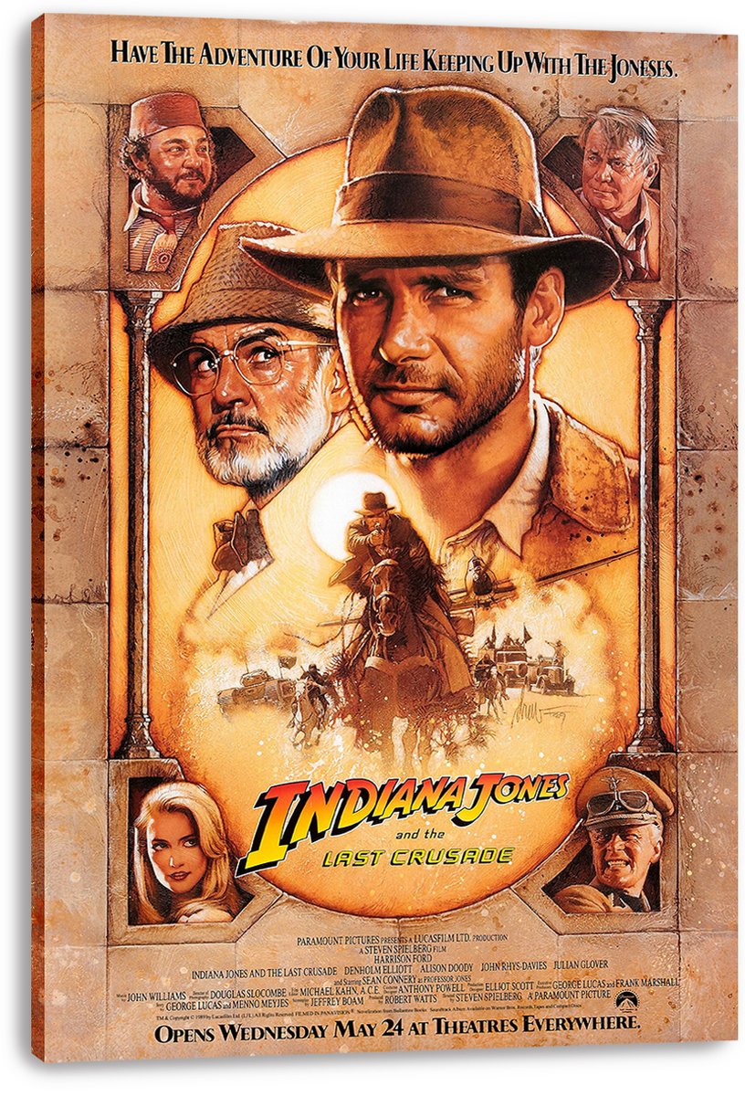 Indiana Jones and the Last Crusade Movie Poster Decorative Painting (paper and canvas) art poster printing print