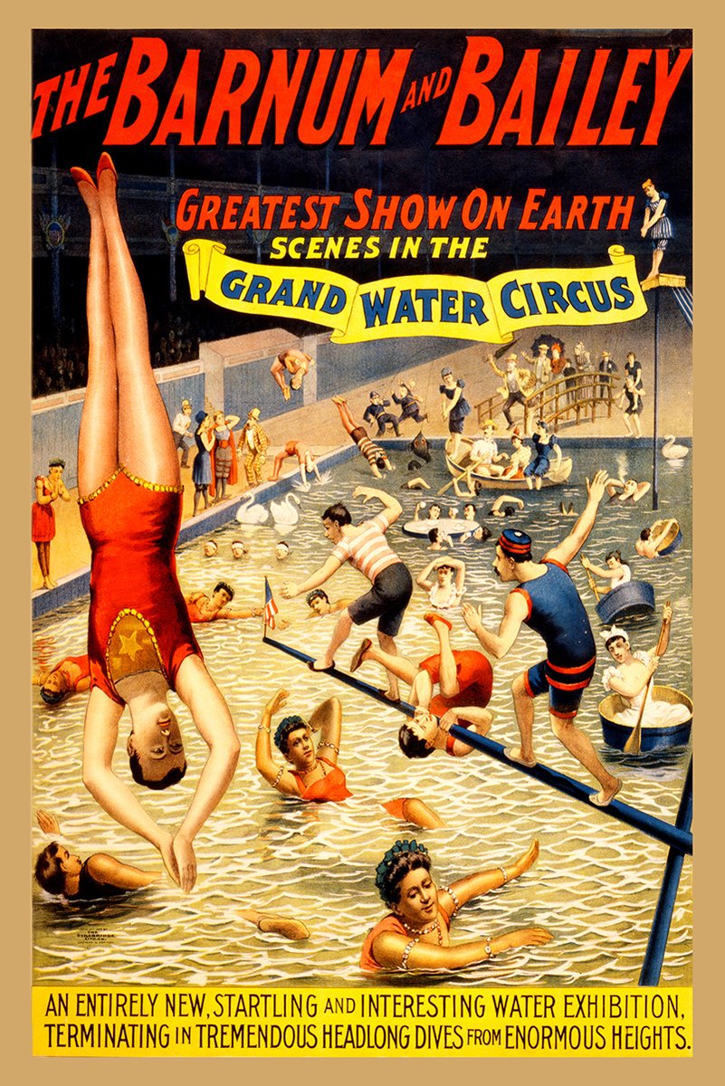 Barnum & Bailey Grand Water Circus Decorative Painting (paper and canvas) art poster printing print