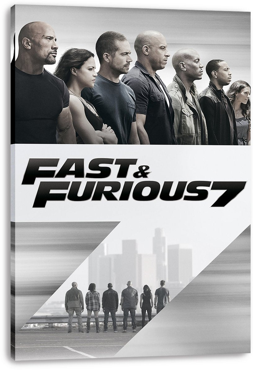 Fast & Furious 7 Movie Cast Decorative Painting (paper and canvas) art poster printing print