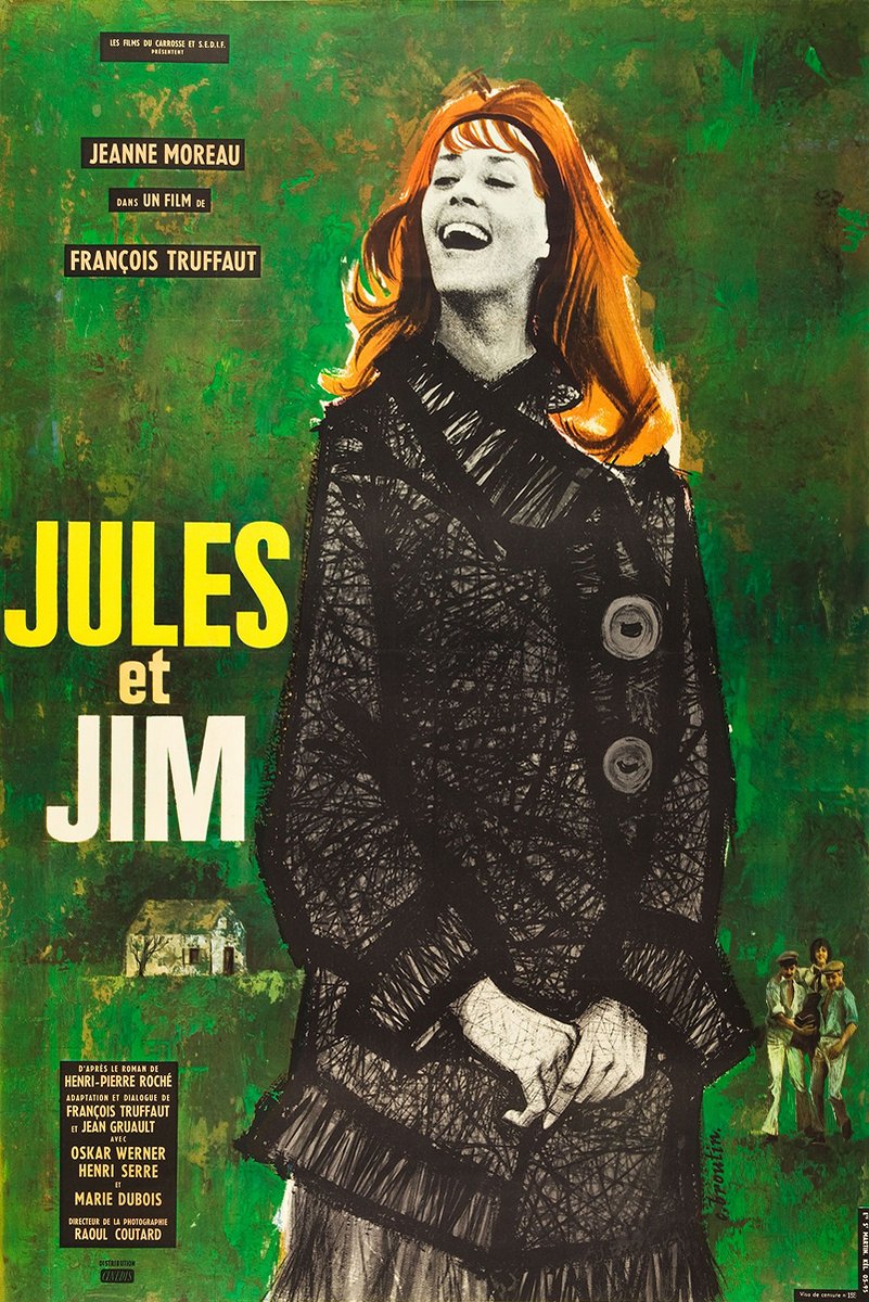 Jules et Jim Movie Poster Decorative Painting (paper and canvas) art poster printing print