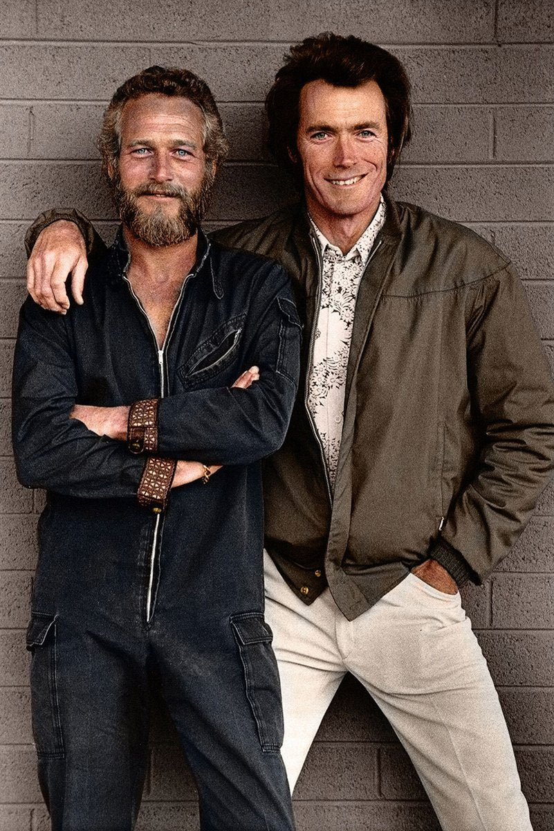 Paul Newman and Clint Eastwood Decorative Painting (paper and canvas) art poster printing print