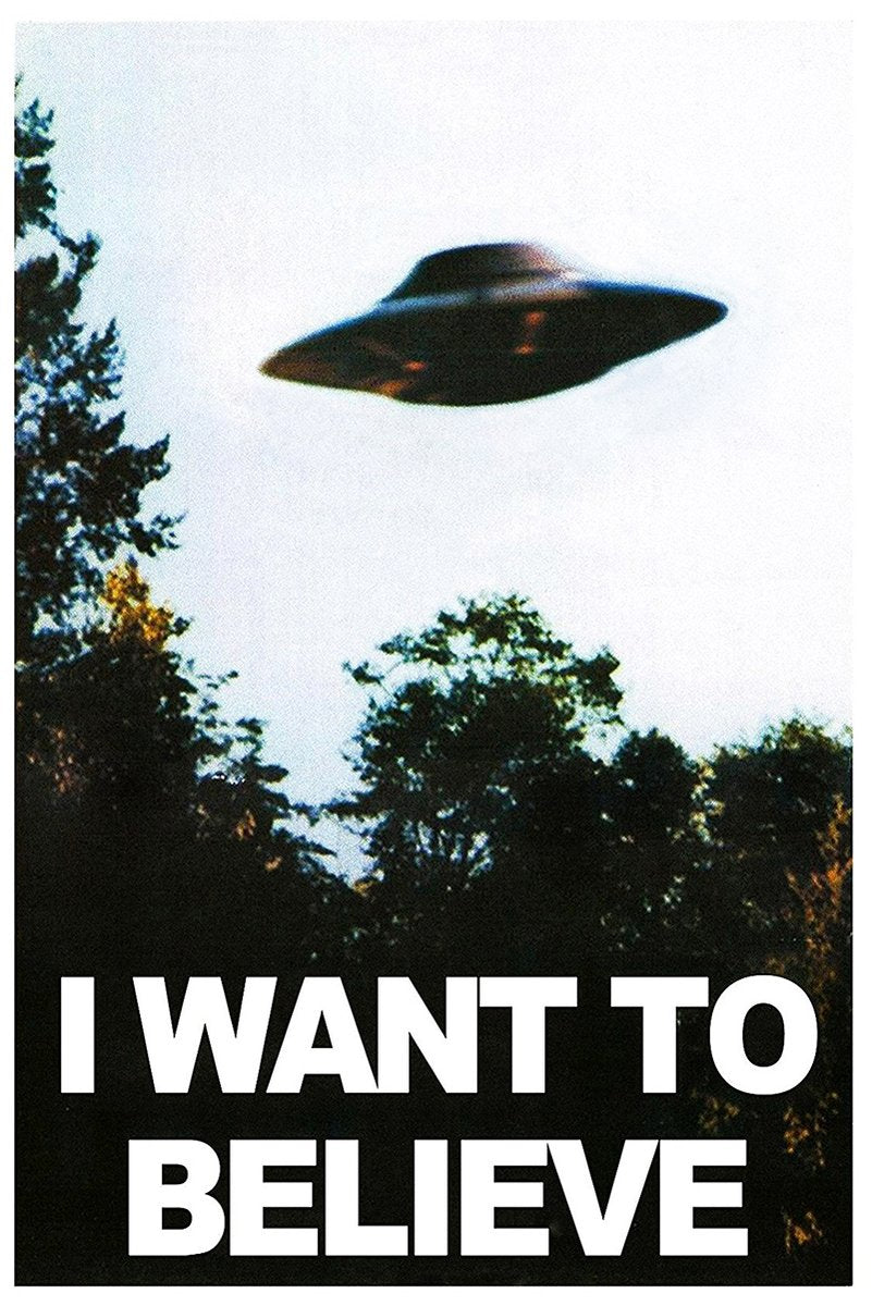 X-Files UFO 'I Want to Believe' Decorative Painting (paper and canvas) art poster printing print
