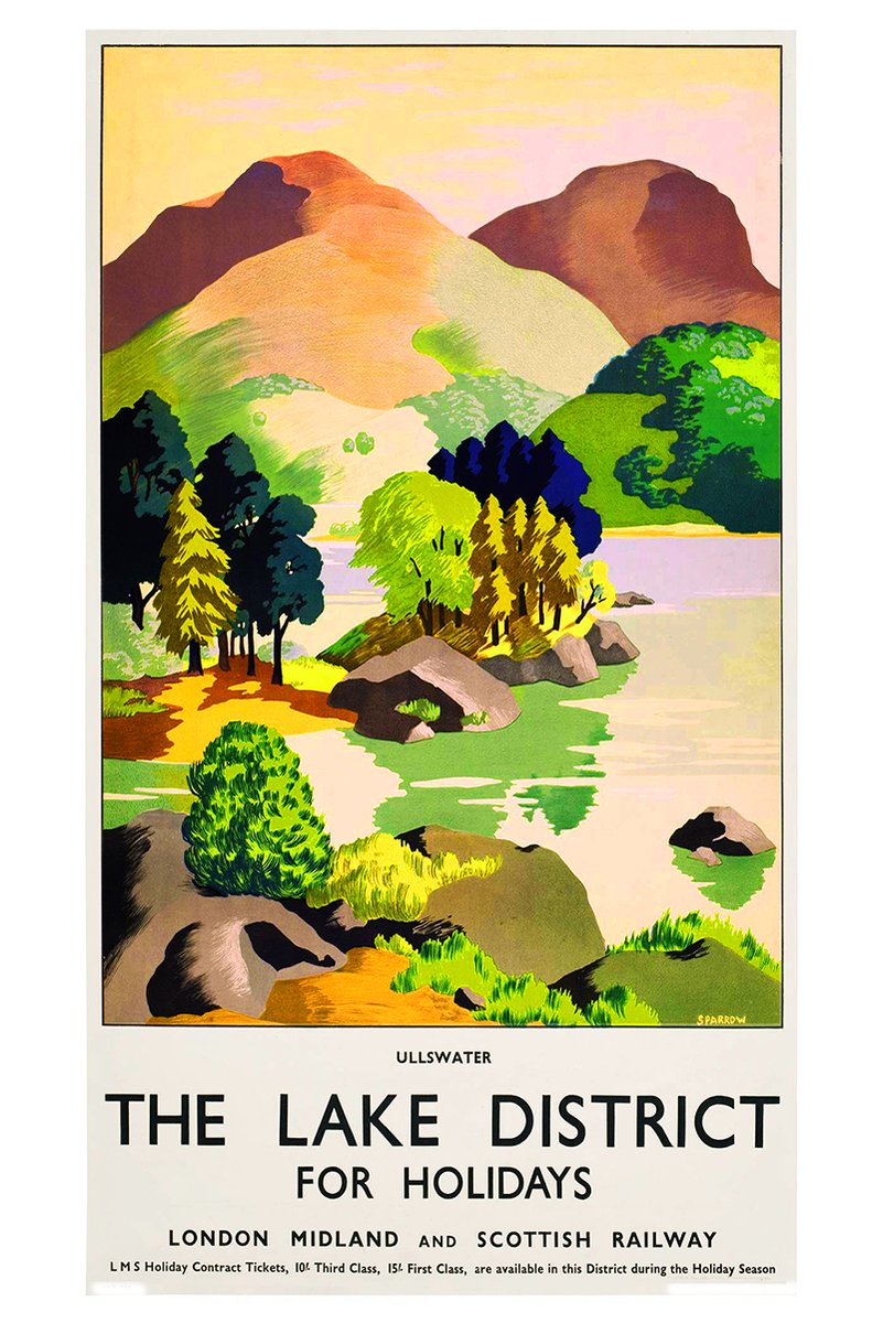 Lake District Ullswater Landscape Decorative Painting (paper and canvas) art poster printing print