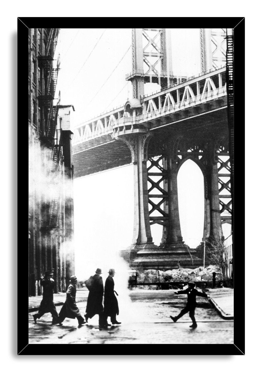 Manhattan Bridge City Street Vintage Photography Decorative Painting (paper and canvas) art poster printing print