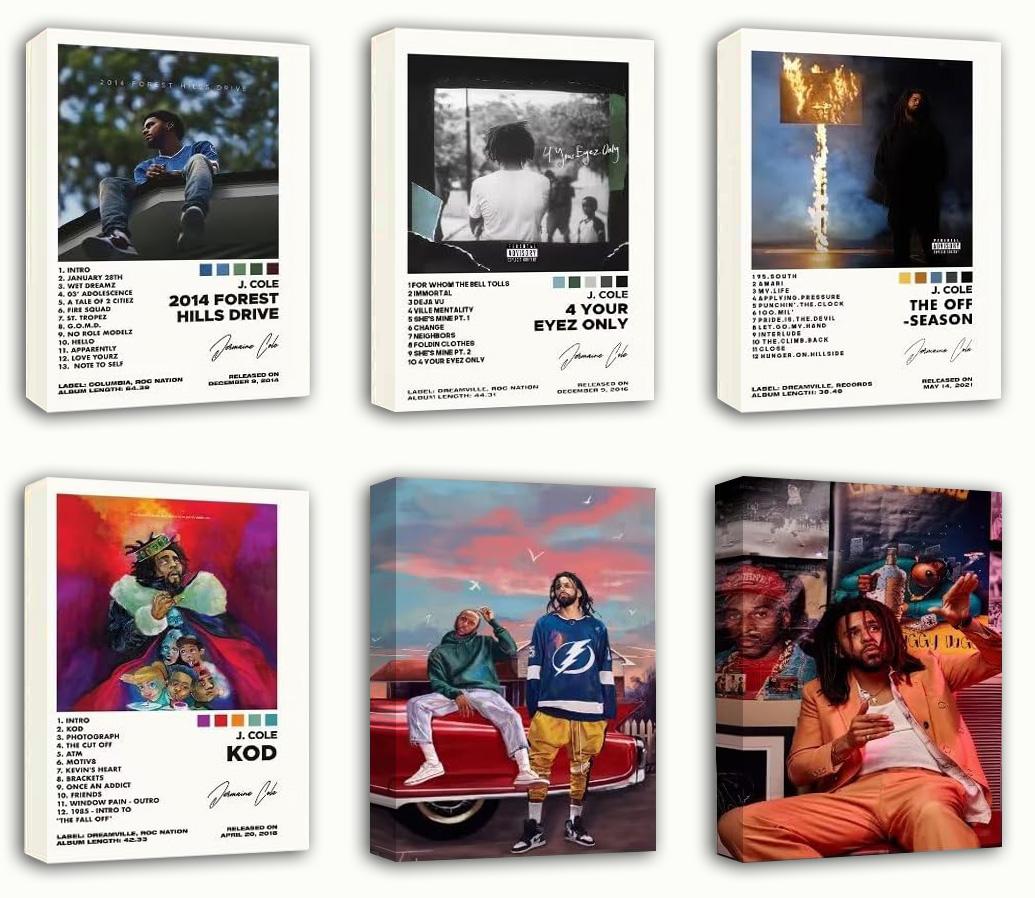 Drake Album Cover Posters For Room Music Wall Art, Set Of 12 (Paper and Canvas) Art Poster Printing Print