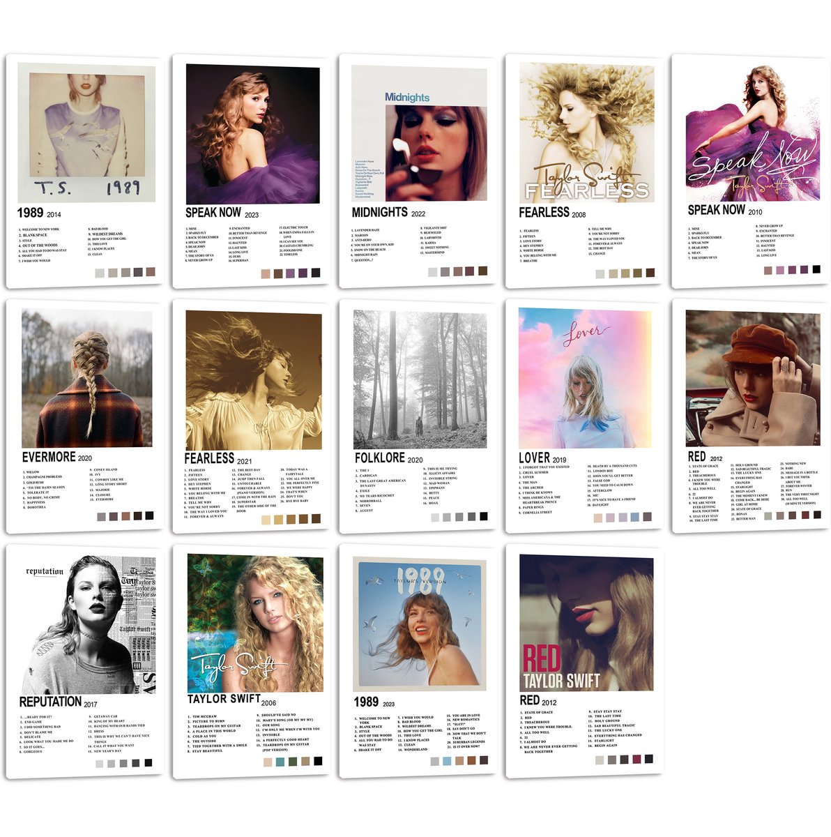Taylor Swift Music Eras Album Covers Decorative Painting (paper and canvas) art poster printing print