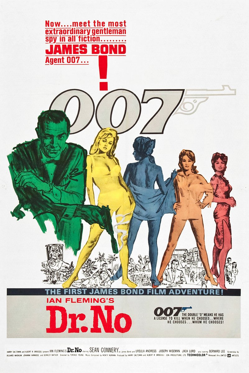 James Bond Dr. No Decorative Painting (paper and canvas) art poster printing print