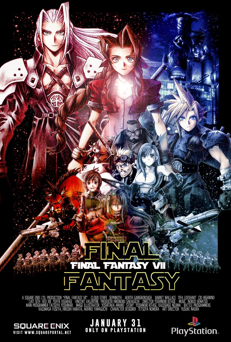 Final Fantasy VII Characters Iconic Art Decorative Painting (paper and canvas) art poster printing print