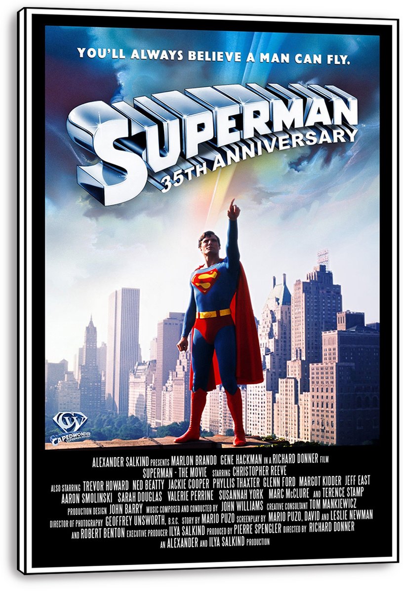 Superman 35th Anniversary Decorative Painting (paper and canvas) art poster printing print