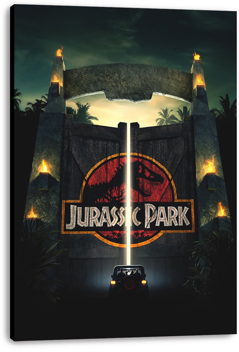 Jurassic Park Gate Dinosaurs Decorative Painting (paper and canvas) art poster printing print
