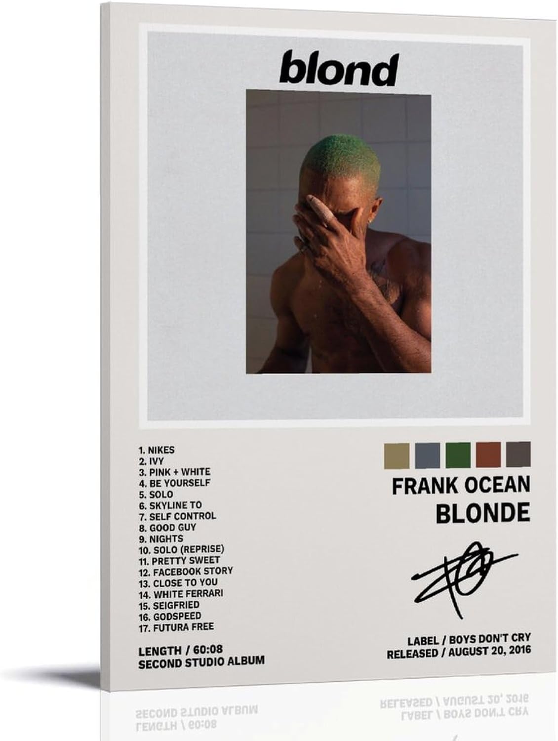 Frank Ocean Blonde Album Cover Posters(Paper and Canvas) Art Poster Printing Print