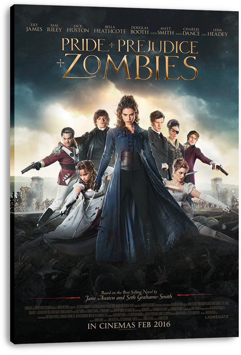 Pride & Prejudice + Zombies Movie Decorative Painting (paper and canvas) art poster printing print