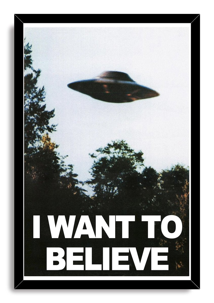 X-Files UFO I Want To Believe Decorative Painting (paper and canvas) art poster printing print