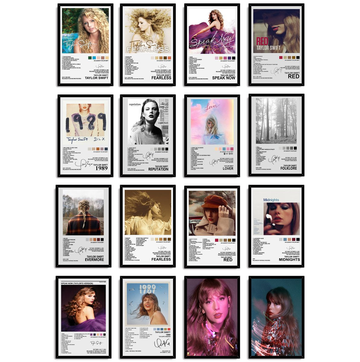 Taylor Swift Album Covers Decorative Painting (paper and canvas) art poster printing print