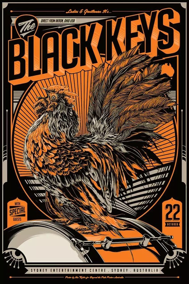 The Black Keys Rooster Decorative Painting (paper and canvas) art poster printing print
