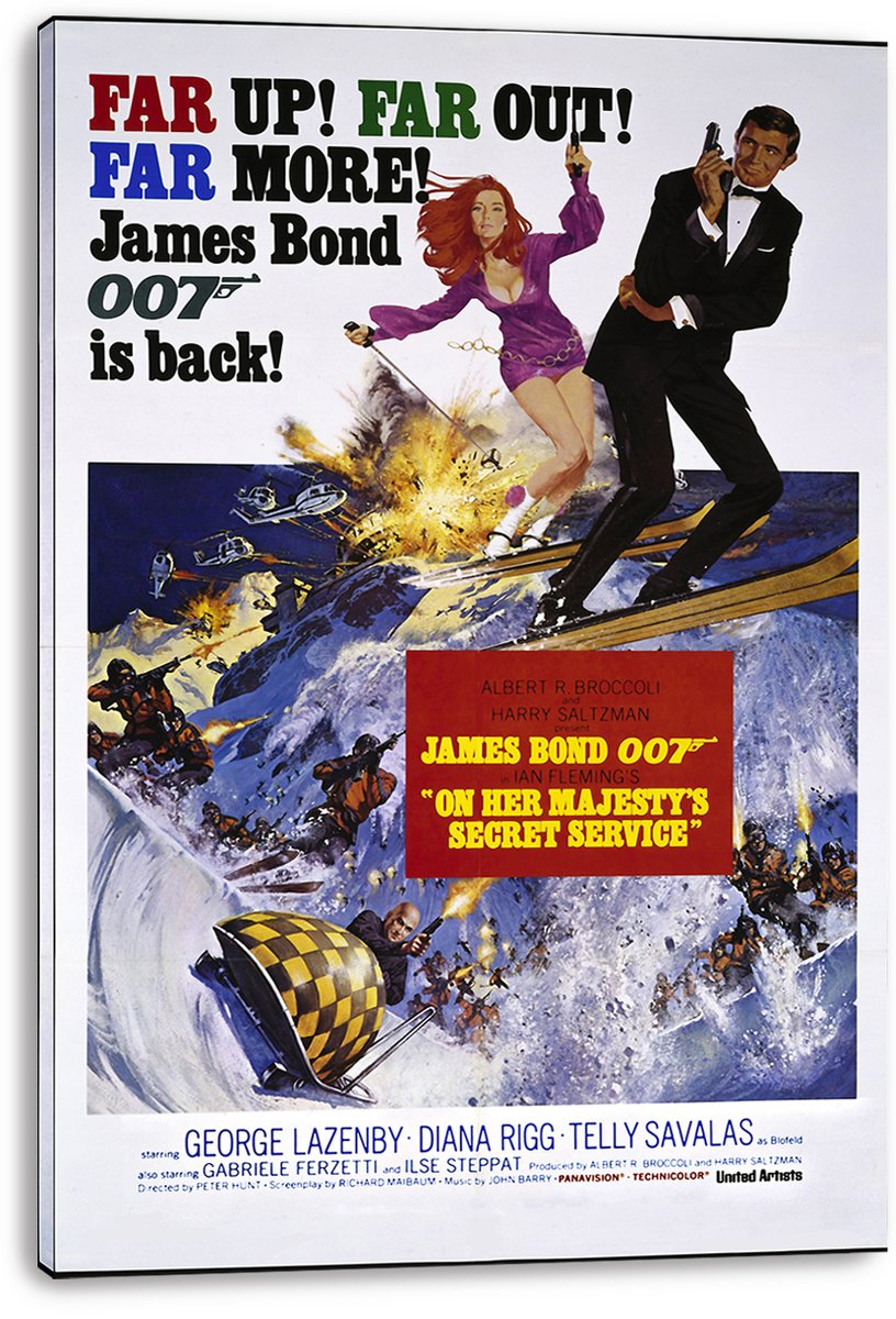 James Bond 007 On Her Majesty's Secret Service Decorative Painting (paper and canvas) art poster printing print