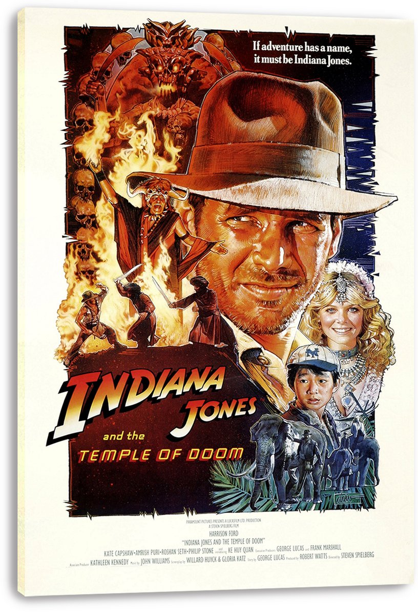 Indiana Jones and the Temple of Doom Movie Poster Decorative Painting (paper and canvas) art poster printing print