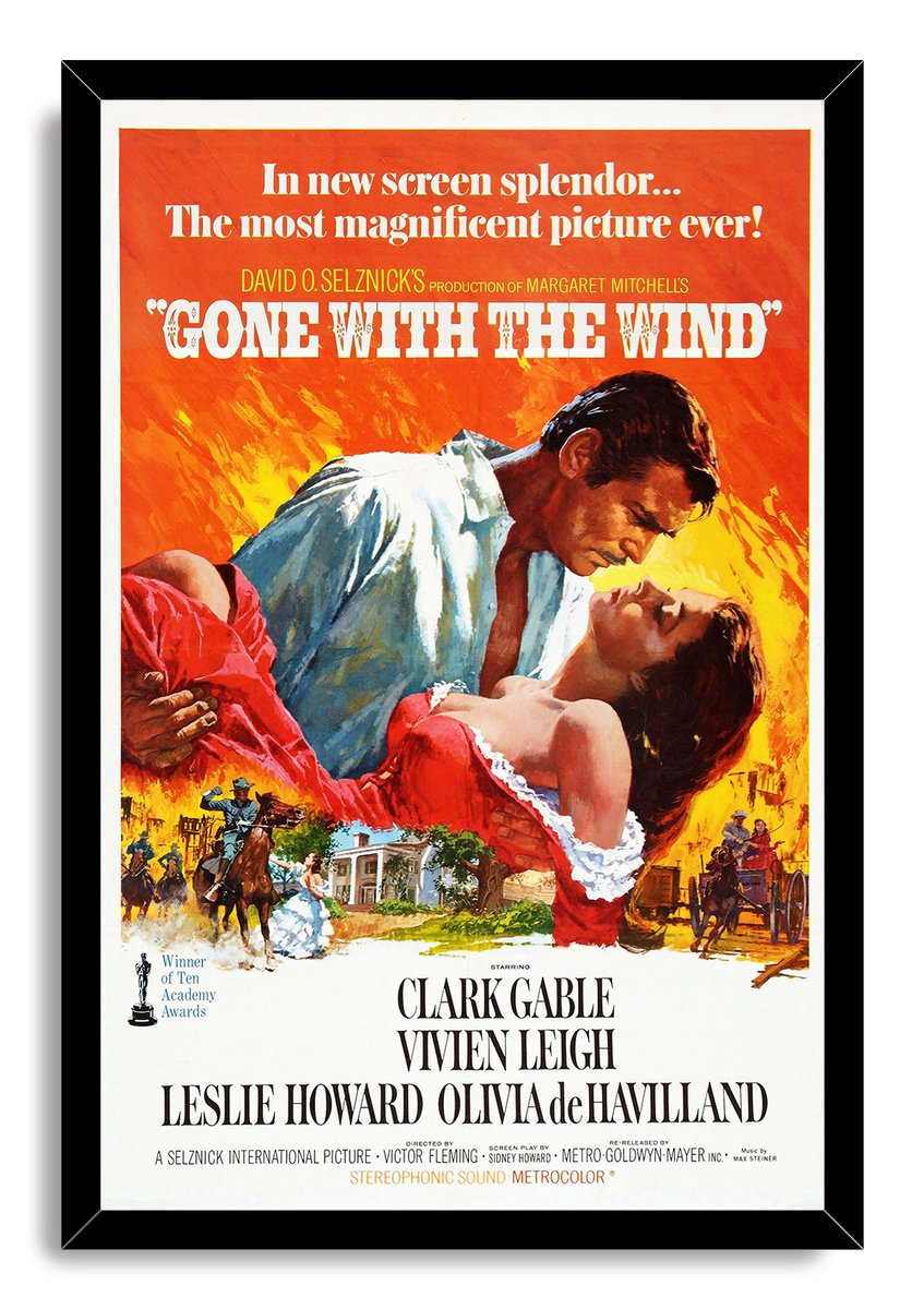 Gone With The Wind Classic Movie Decorative Painting (paper and canvas) art poster printing print