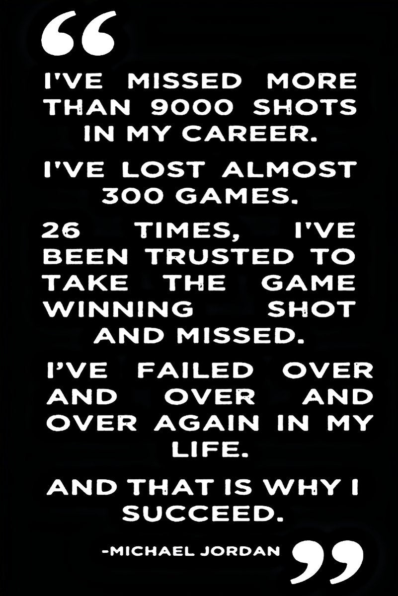 Michael Jordan Inspirational Quote Decorative Painting (paper and canvas) art poster printing print
